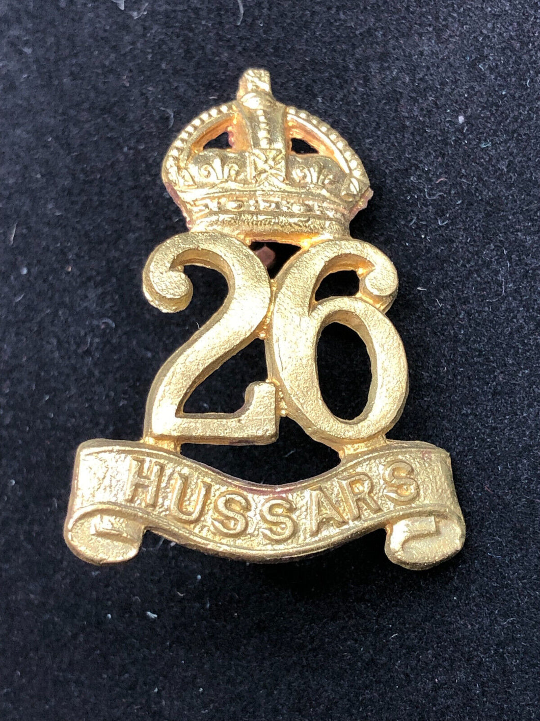 WW2 British Army 26th Hussars Cap Badge