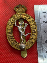 Load image into Gallery viewer, Original British Army The Royal Corps of Signals Cap Badge
