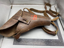 Load image into Gallery viewer, Original WW2 British Army Flare Pistol Leather Holster with Shoulder Strap -1943
