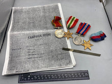 Load image into Gallery viewer, Original WW2 South African Army Service Medals &amp; Paperwork, SAC &amp; SAAC
