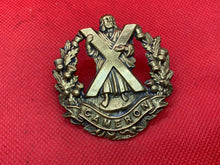 Load image into Gallery viewer, Original WW1 / WW2 British Army Cameron Highlanders Cap Badge
