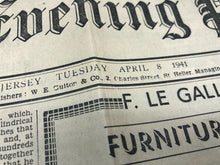 Load image into Gallery viewer, Original WW2 British Newspaper Channel Islands Occupation Jersey - April 1941
