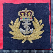 Load image into Gallery viewer, British Royal Navy Bullion Embroidered Blazer Badge
