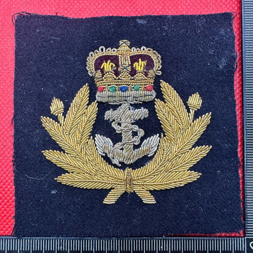 British Royal Navy Bullion Embroidered Blazer Badge