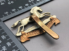 Load image into Gallery viewer, Original WW2 British Army 3rd Kings Own Hussars Regiment Cap Badge
