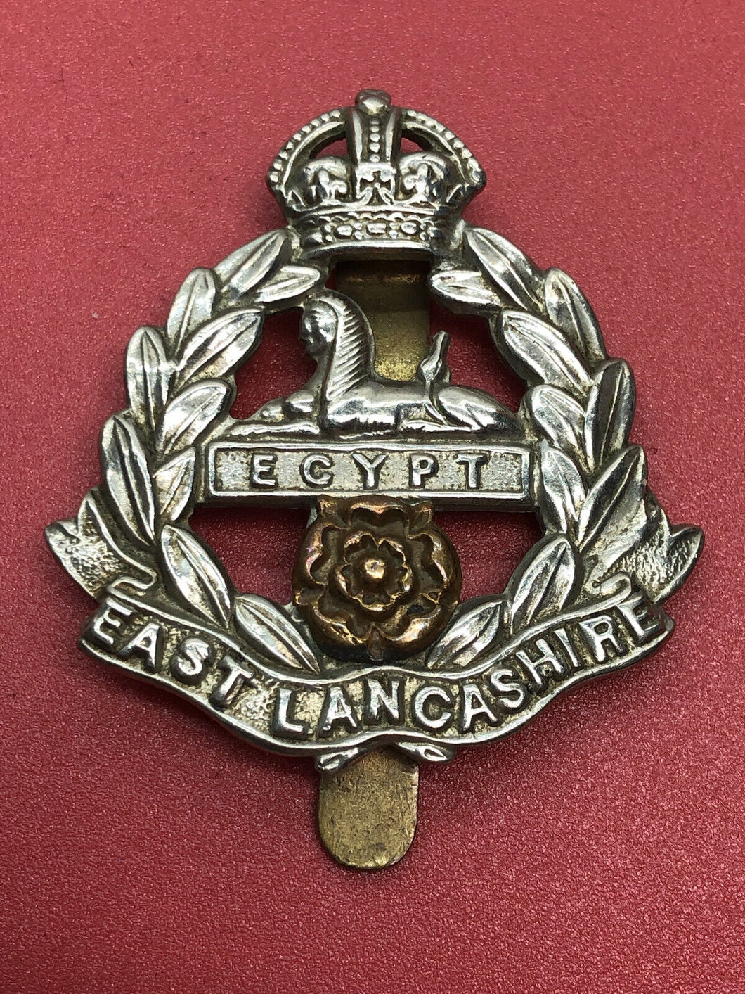 Original WW2 British Army Cap Badge - East Lancashire Regiment