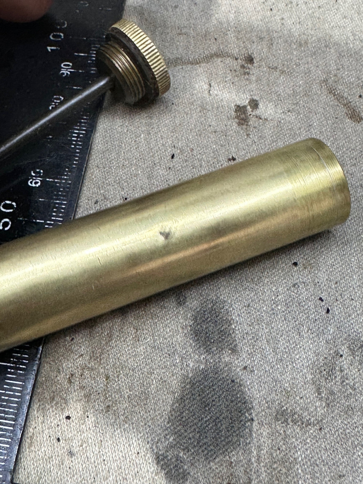 Original WW1 British Army SMLE Enfield Brass Oil Bottle - EFD - The Militaria Shop