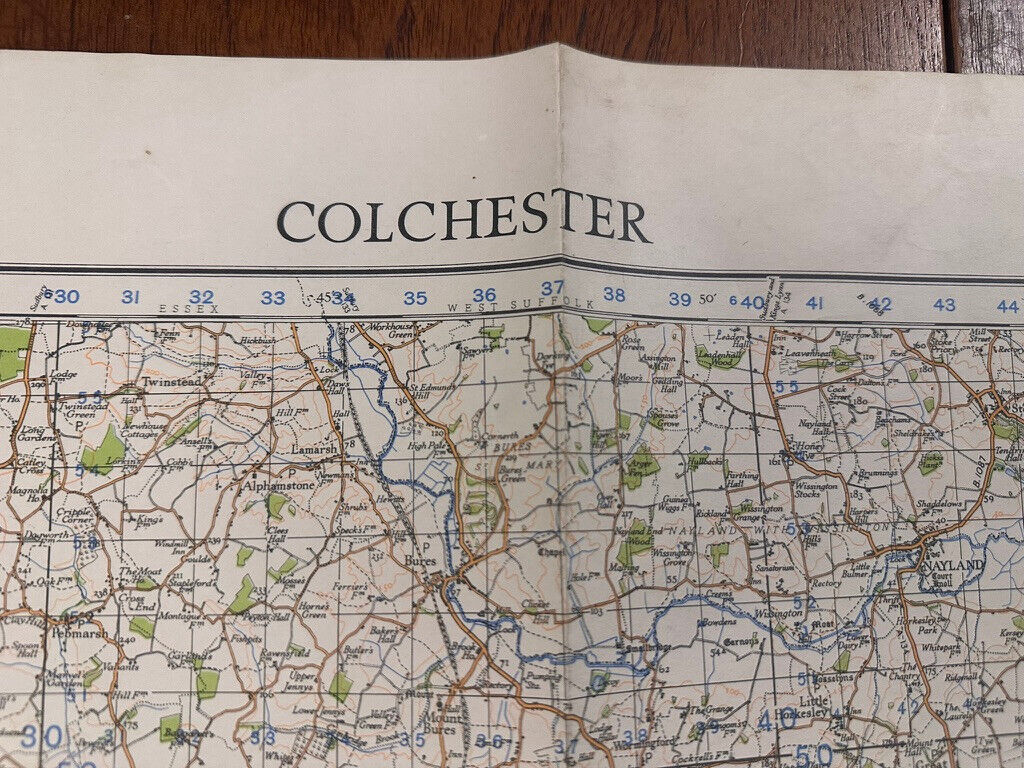 Original WW2 British Army GSGS OS Map of Great Britain - Colchester - The Militaria Shop
