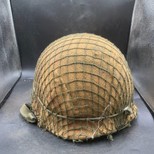 Lade das Bild in den Galerie-Viewer, Genuine Dutch Army M53 Euroclone of WW2 US M1 Camouflaged Helmet &amp; Liner Set - The Militaria Shop

