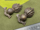 Original WW1/WW2 British Army Royal Artillery Ubique Cap / Collar Badges - The Militaria Shop