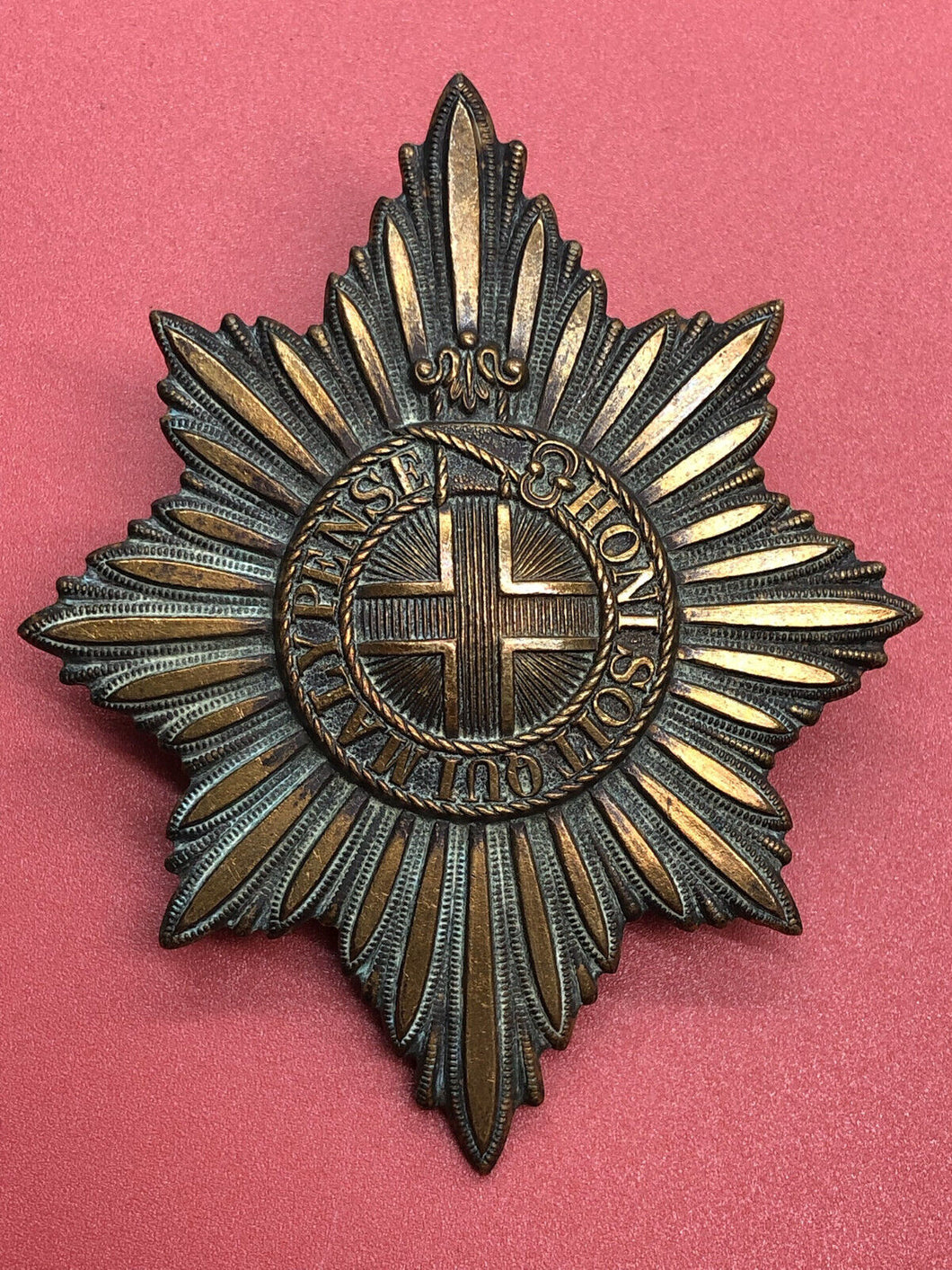 Original British Army Coldstream Guards Brass Pagri Badge