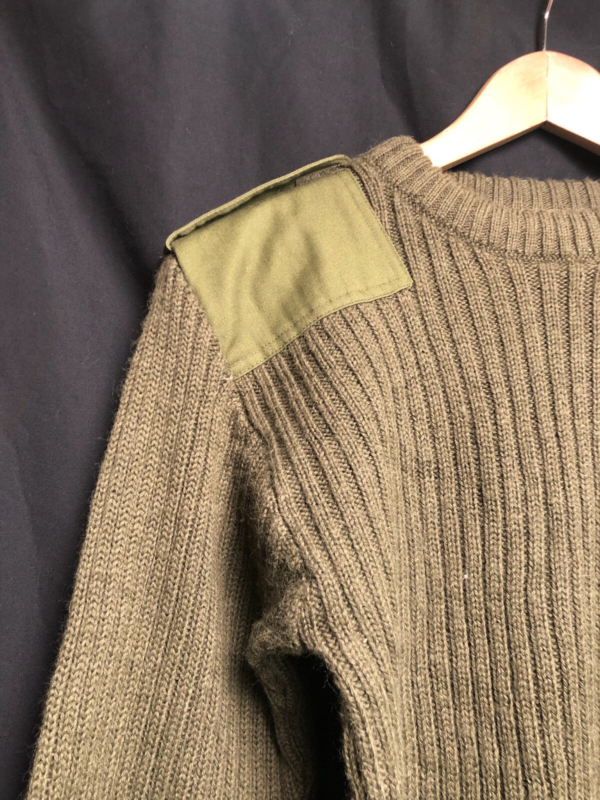 Genuine British Army OD Olive Green Pull Over Commando Jumper Wool - Size 94cm - The Militaria Shop