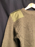 Genuine British Army OD Olive Green Pull Over Commando Jumper Wool - Size 94cm - The Militaria Shop