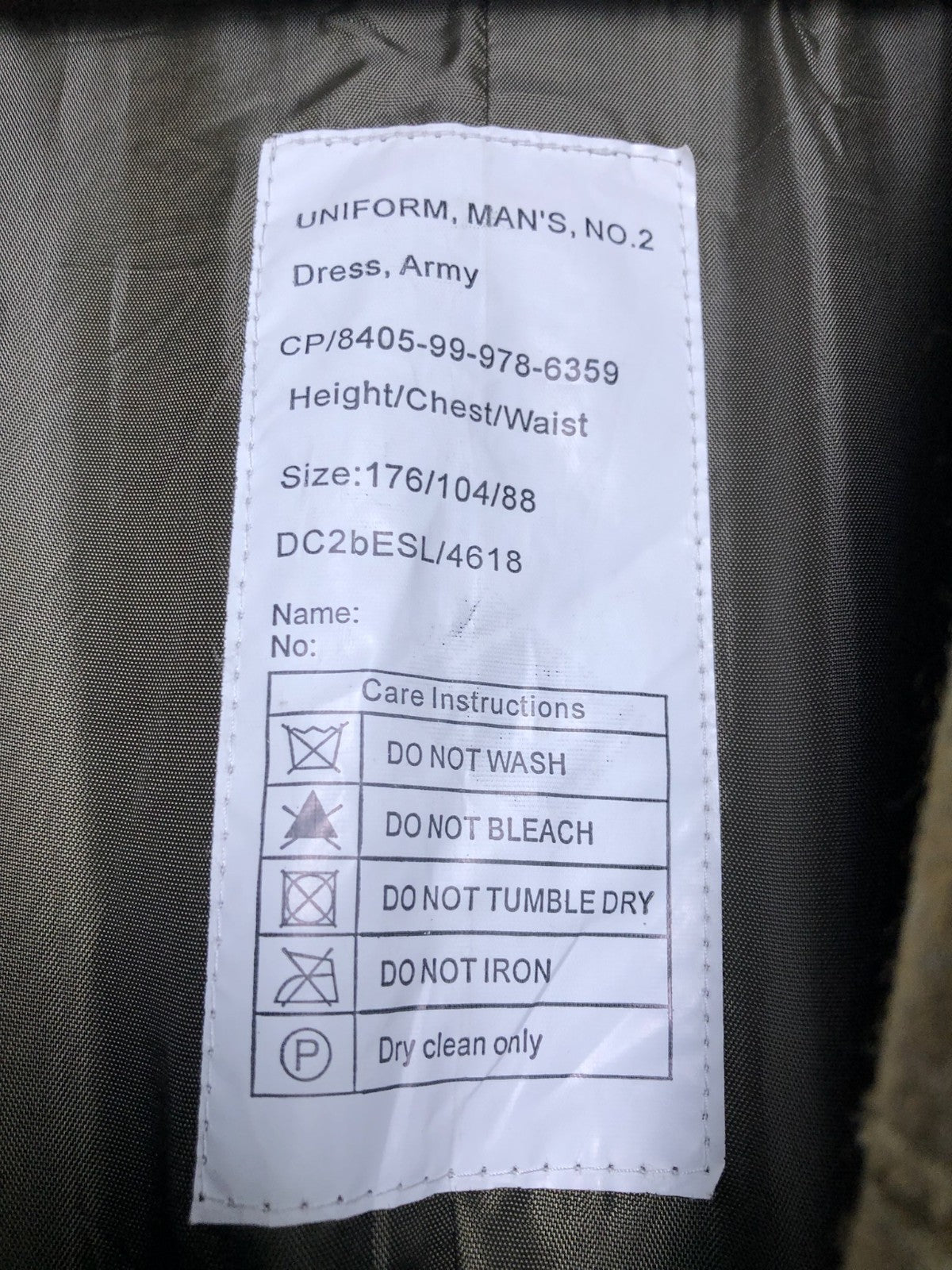 Grade 1 Used British Army No.2 Dress Uniform Jacket - Size 176/104/88 - The Militaria Shop