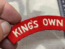 Load image into Gallery viewer, WW2 British Army - King&#39;s Own Regiment Shoulder Title
