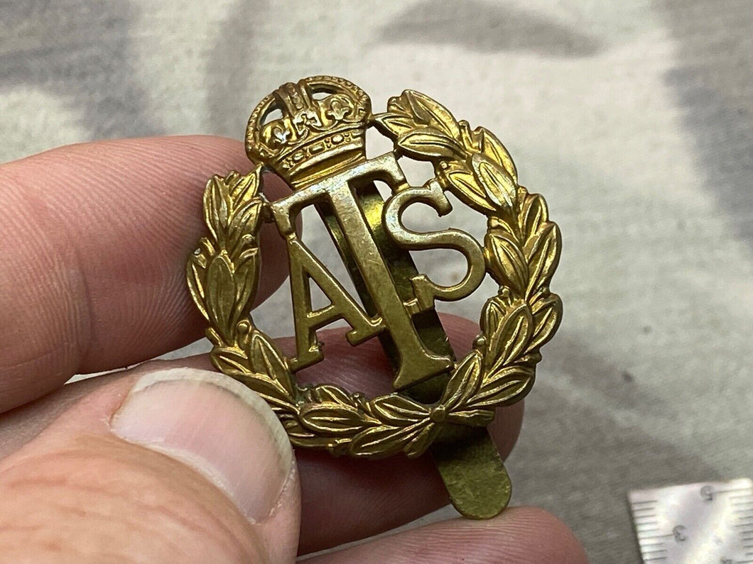 Original WW2 British Army Auxiliary Transport Service ATS Cap Badge