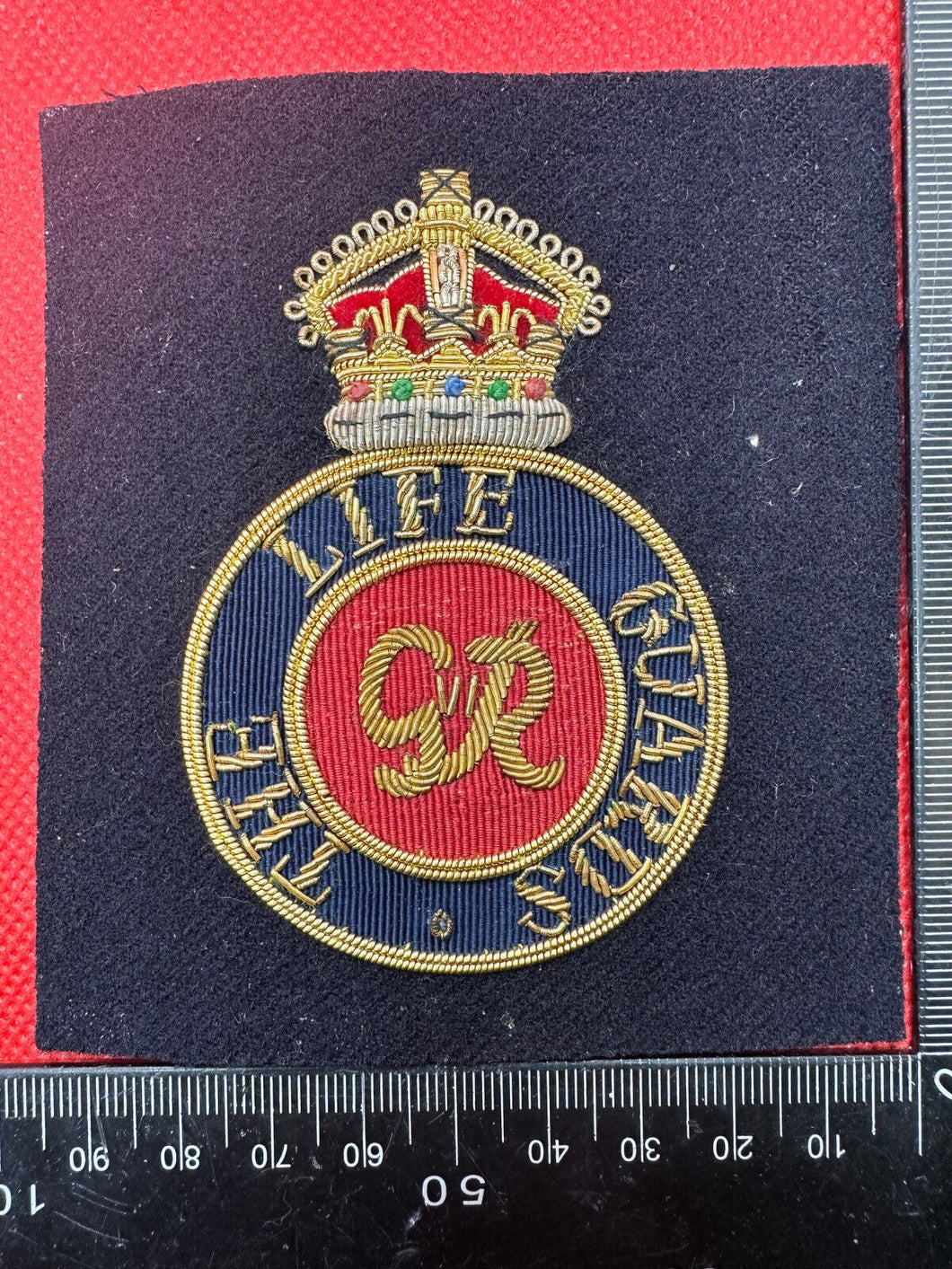 British Army Bullion Embroidered Blazer Badge - The Life Guards - King's Crown