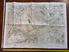 Original WW2 British Army OS Map of Great Britain - Abergavenny - The Militaria Shop