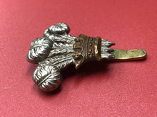 Load image into Gallery viewer, Original WW2 British Army Prince of Wales&#39;s Own Light Dragoons Cap Badge
