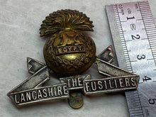 Load image into Gallery viewer, Original WW1 / WW2 The Lancashire Fusiliers Regiment Cap Badge
