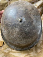 WW2 Mk3 High Rivet Turtle - British / Canadian Army Helmet - Nice Original - The Militaria Shop