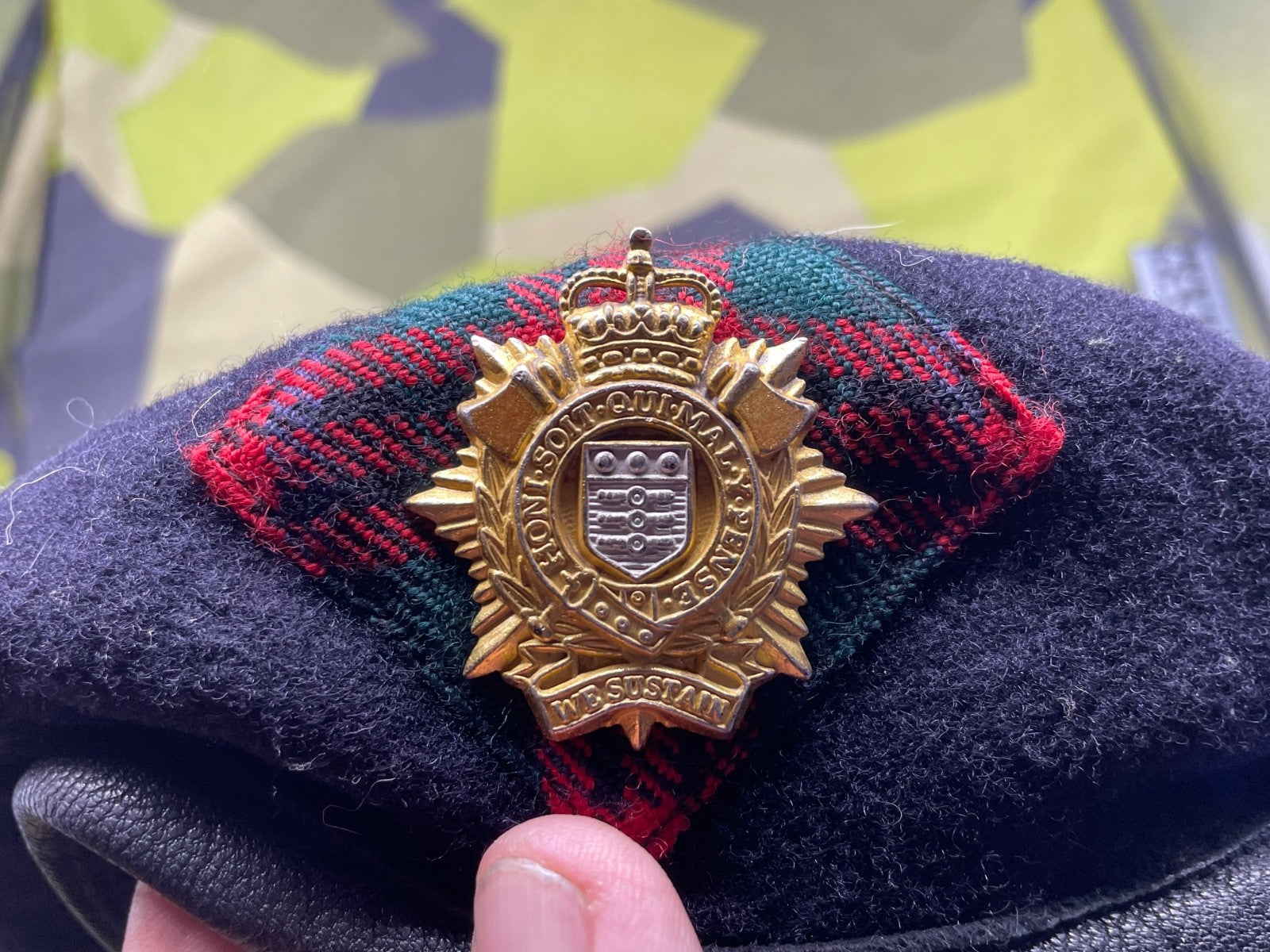 Original British Army Logistics Corps Beret with Badge - 54cm - The Militaria Shop