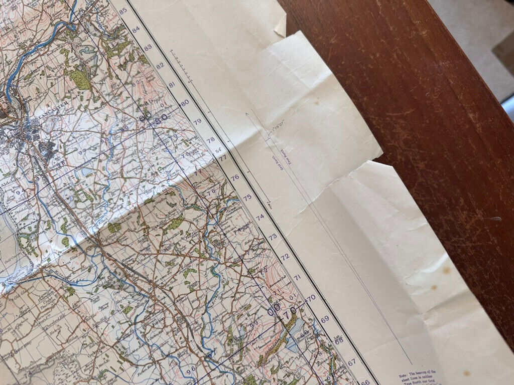 Original WW2 British Army GSGS OS Map of England & Wales - Lancaster & Barrow - The Militaria Shop