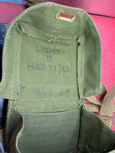 Load image into Gallery viewer, Original WW2 British Army Assault Gas Mask Carrying Bag - Dated 1943
