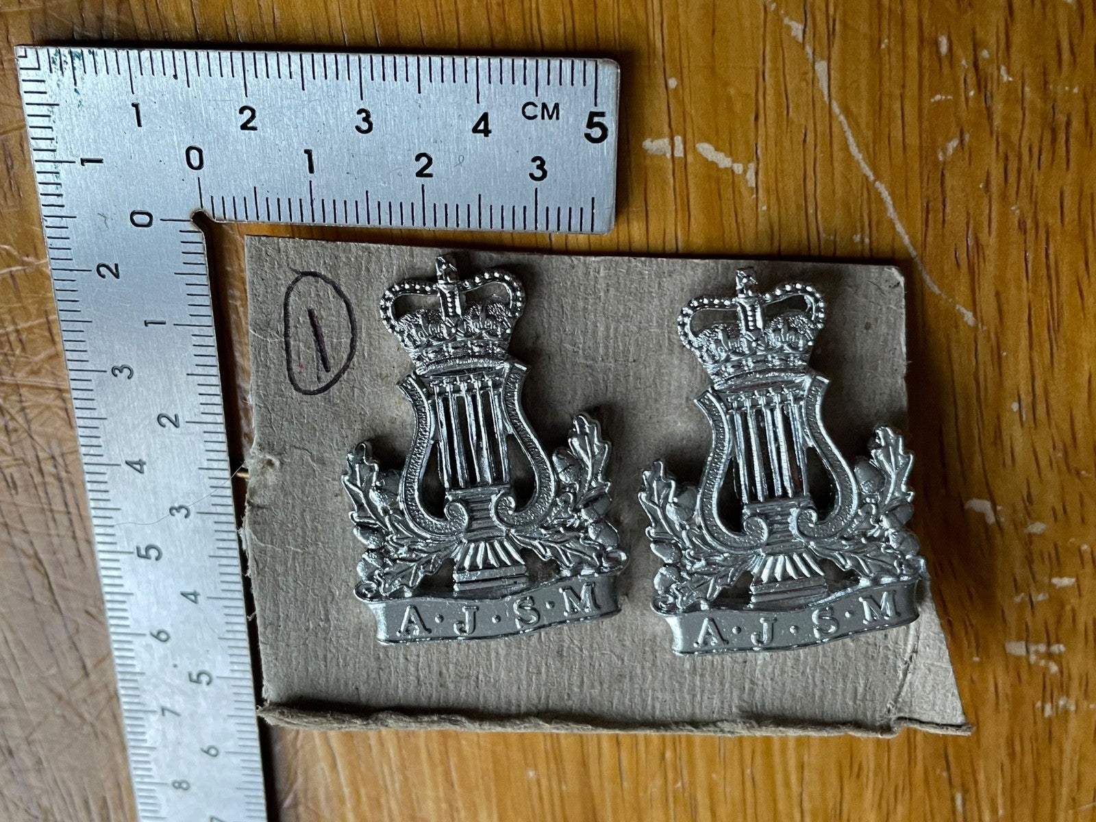 Genuine British Army The Army Junior School Of Music Anodised Collar Badges - The Militaria Shop