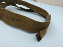 Load image into Gallery viewer, Original WW2 British Army Tan Webbing Shoulder Strap 37 Pattern - 1945 Dated
