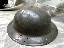 Load image into Gallery viewer, Original WW2 Mk2 British Home Front Civil Defence Helmet &amp; Liner Set
