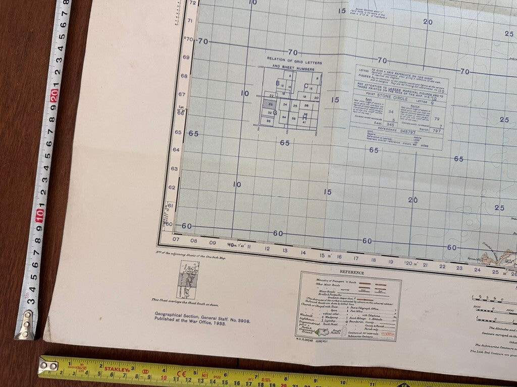 Original WW2 British Army GSGS Map of Scotland - Benbecula - The Militaria Shop