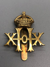 Load image into Gallery viewer, Original WW2 British Army 20th Hussars Regiment Cap Badge
