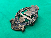 Load image into Gallery viewer, Genuine British Army Preincess of Wales Royal Regiment Cap Badge - FIRMIN
