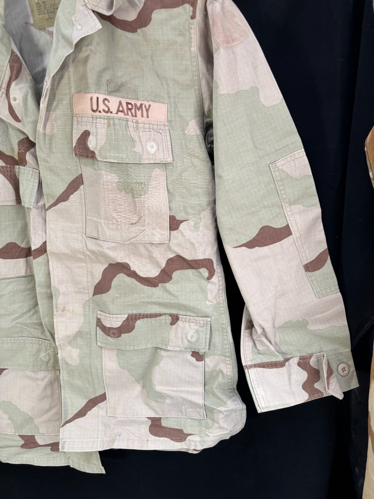 Gulf War US Army DCU Camouflaged Combat Field Coat/Jacket - Small/Long - The Militaria Shop