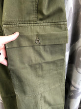 Load image into Gallery viewer, Genuine British Army OD Green Fatigue Combat Trousers - Size 01 - 26&quot; Waist
