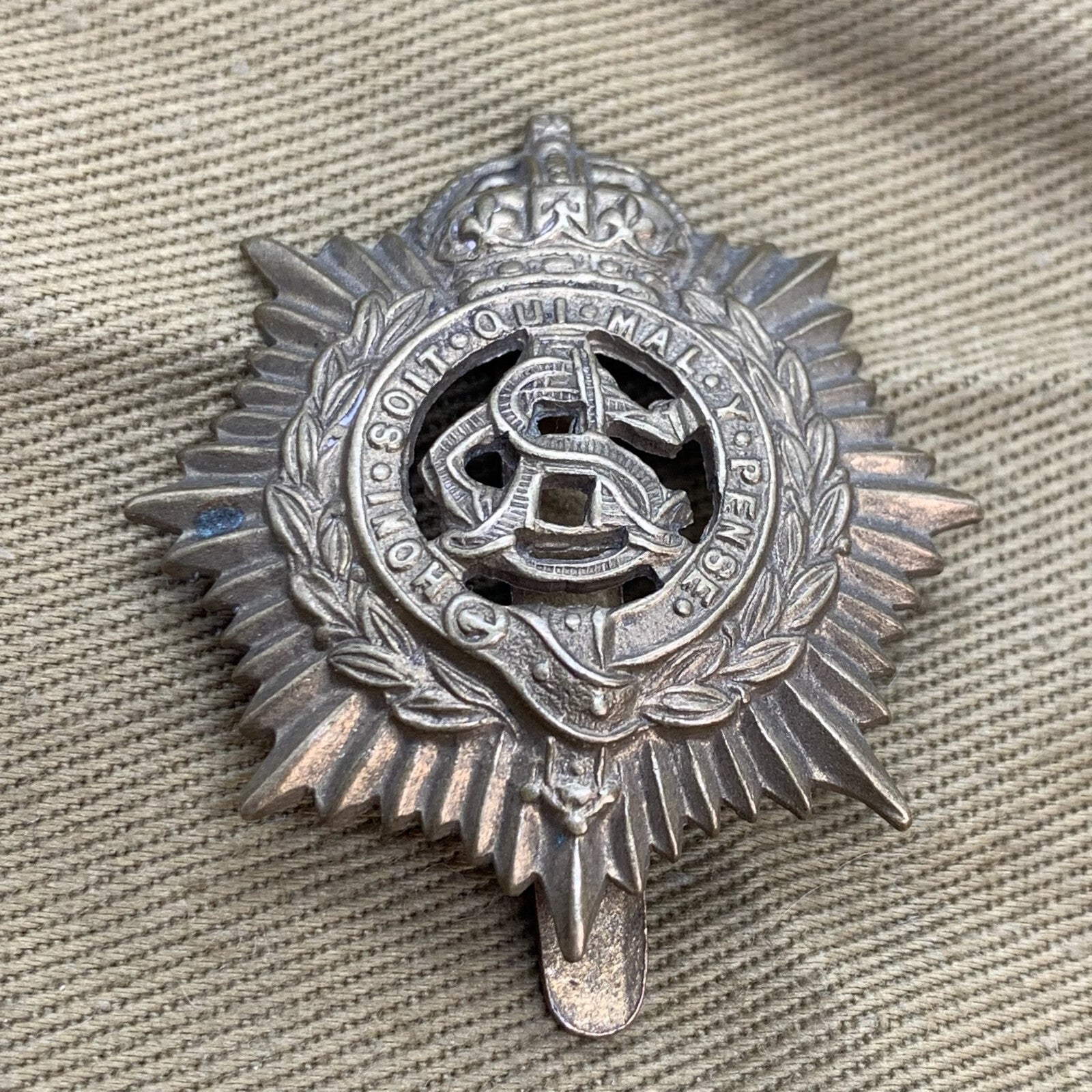 Original WW1 British Army Cap Badge - Army Service Corps ASC