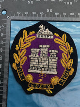 Load image into Gallery viewer, British Army Bullion Embroidered Blazer Badge - The Essex Regiment
