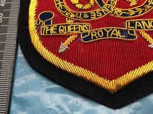 Load image into Gallery viewer, British Army Bullion Embroidered Blazer Badge - The Queen&#39;s Royal Lancers
