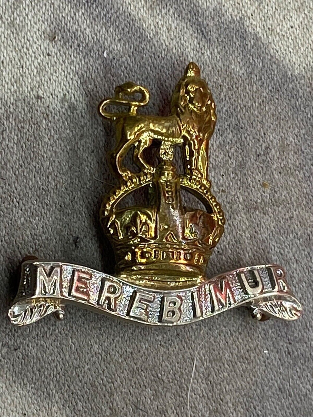 Original WW2 British Army 15th/19th King's Royal Hussars Collar Badge