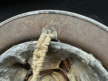 Load image into Gallery viewer, Original WW2 British Home Front Warden&#39;s Helmet-Complete Early Liner &amp; Chinstrap
