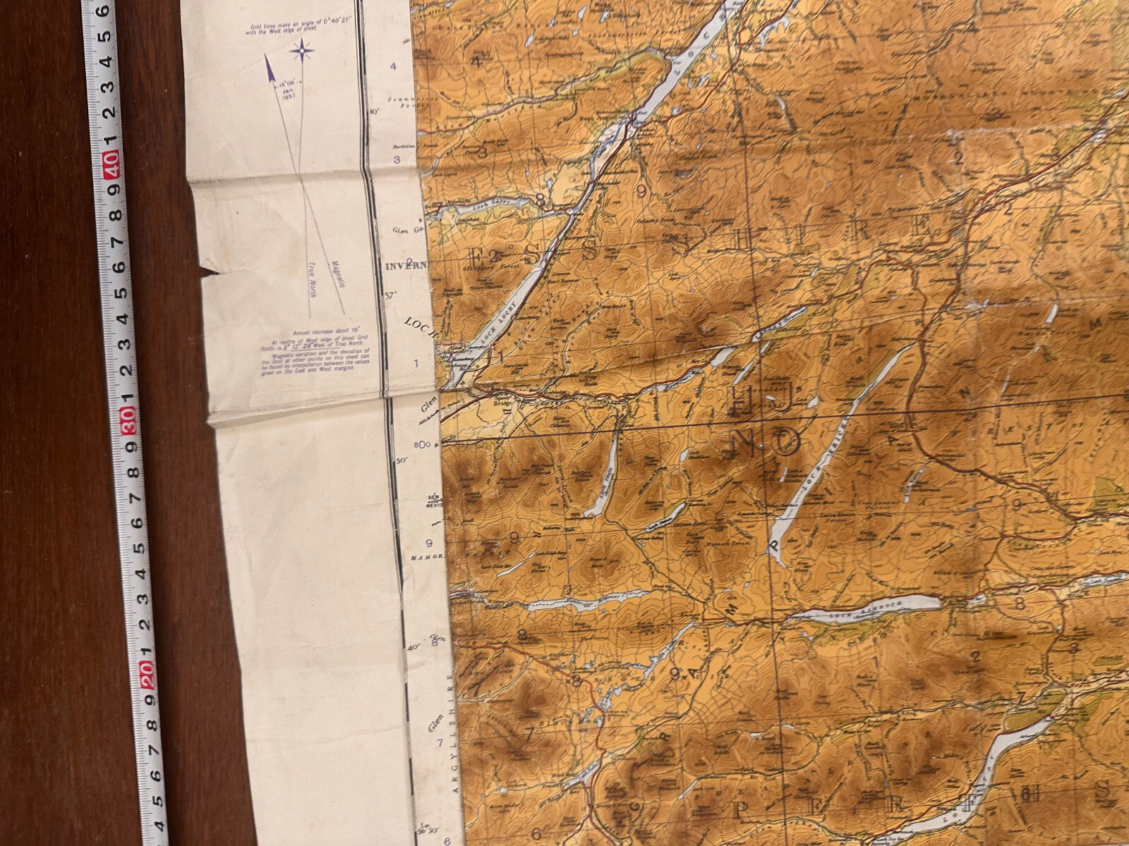 Original WW2 British Army RAF Navy Base Map of Scotland - The Eastern Highlands - The Militaria Shop