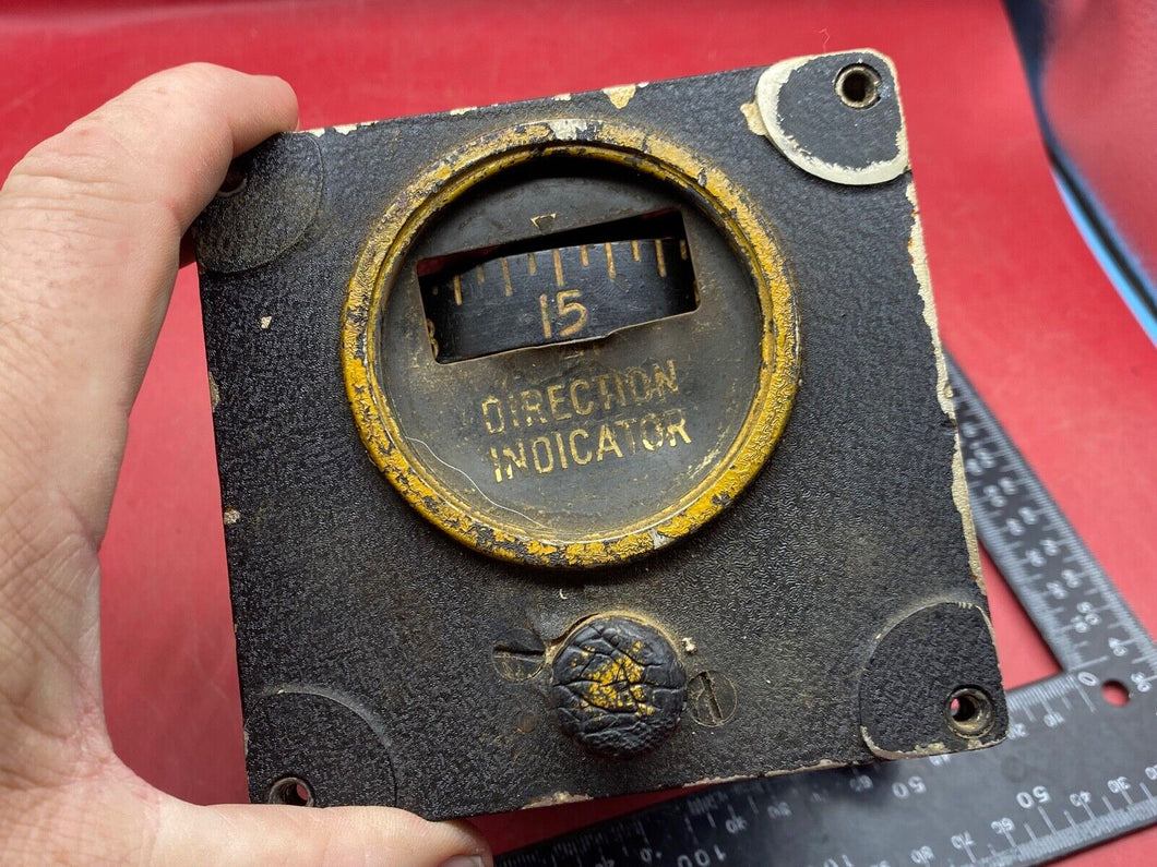 Original British Royal Air Force RAF Aircraft Direction Gauge - Used Condition