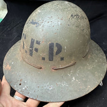 Charger l&#39;image dans la galerie, Original WW2 British Home Front Civilian S.F.P Zuckerman Helmet &amp; Liner
