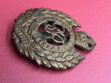 Load image into Gallery viewer, Original WW2 British Army Royal Engineers Kings Crown Cap Badge
