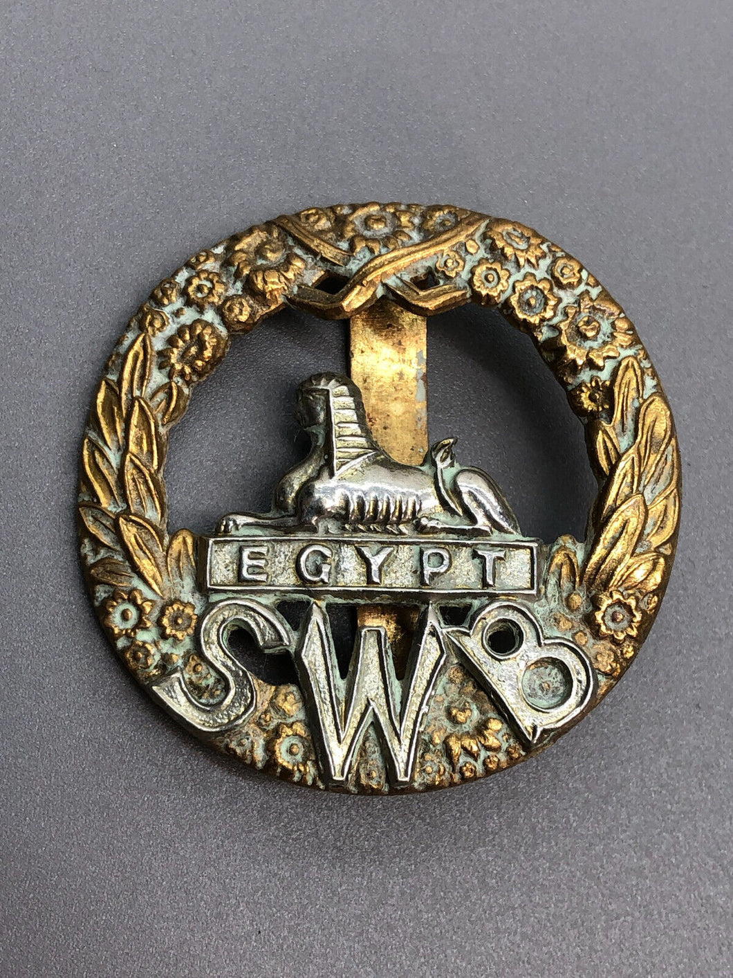 Original WW2 British Army South Wales Borderers Regiment Cap Badge