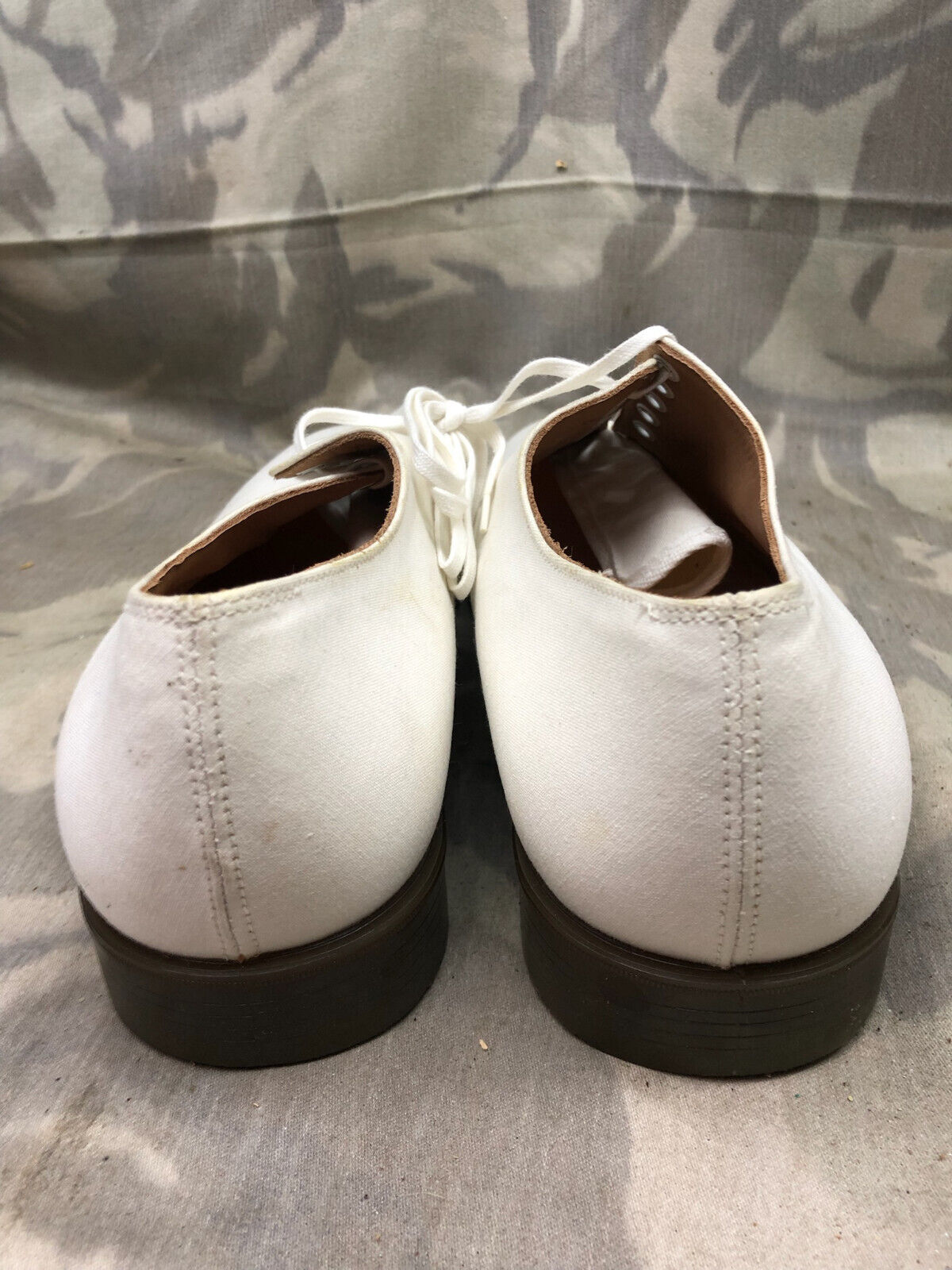 Genuine British Army Women's White Summer Shoes - WW2 Pattern - Size UK 12 L - The Militaria Shop