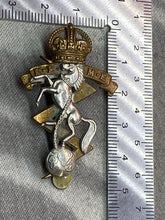 Load image into Gallery viewer, Original WW1/WW2 British Army Royal Electrical &amp; Mechanical Engineers Cap Badge
