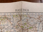 Original WW2 British Army GSGS OS Map of England - Hastings - The Militaria Shop