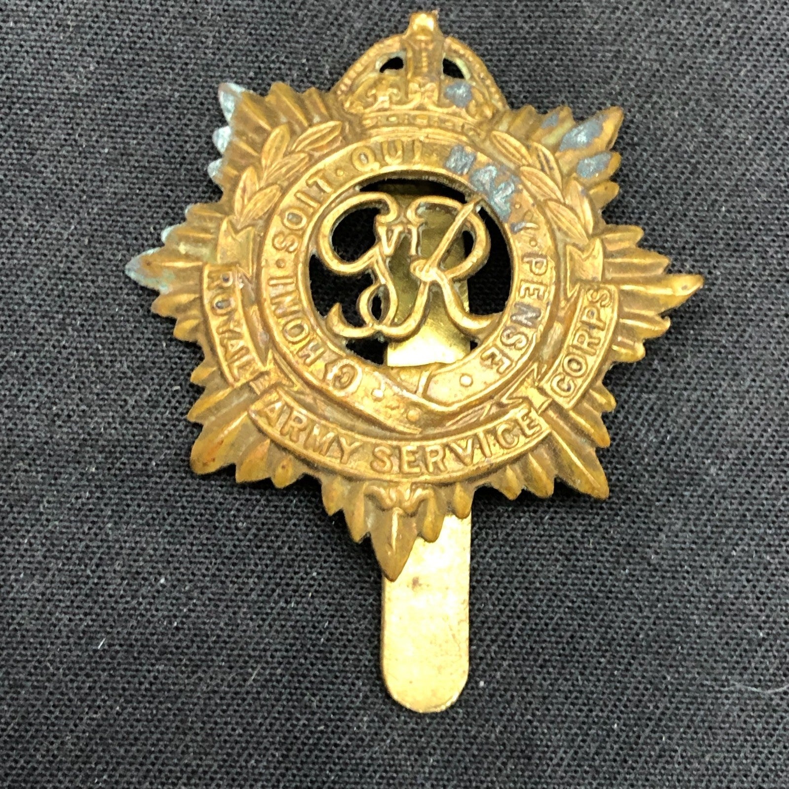Original British Army Cap Badge - Royal Army Service Corps - The Militaria Shop